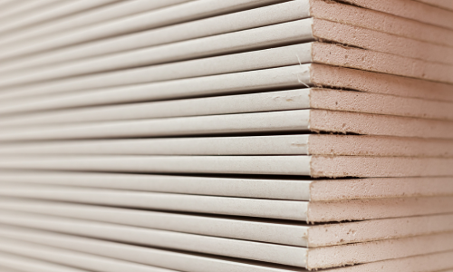 Stacked drywall.