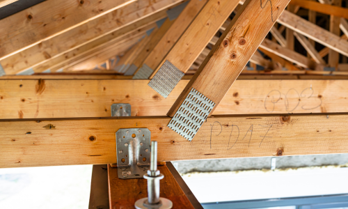 Wood trusses.