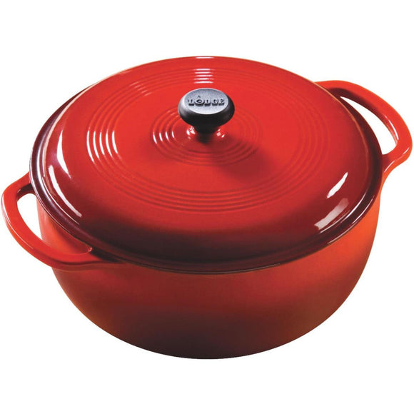 Lodge 7-1/2 Qt. Dutch Oven, Red