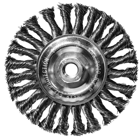 Century Drill And Tool Wire Wheel Coarse Knot 6″ Size 5/8