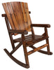 United General Supply Leigh Country Natural Organic Char-Log Wood Single Rocker