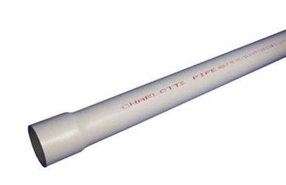 Charlotte Pipe Schedule 40 DWV PVC Pressure Pipe, Bell End, 280 PSI, 2-In x 20 Ft.