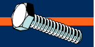 Monster Fastener Zinc Plated Steel Coarse Full Thread Hex Head Tap Bolts
