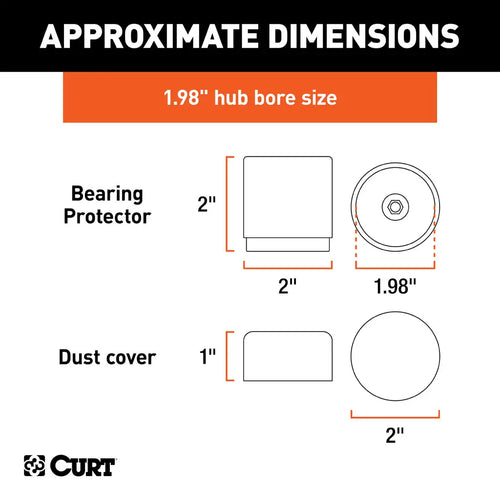 Curt 1.98 Bearing Protectors & Covers (2-Pack) #22198